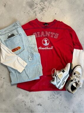 Red Giants Football Men's Double Layered Shirt